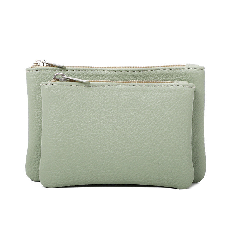 Women's Mini Compact Change Buggy Double Layer Coin Purses