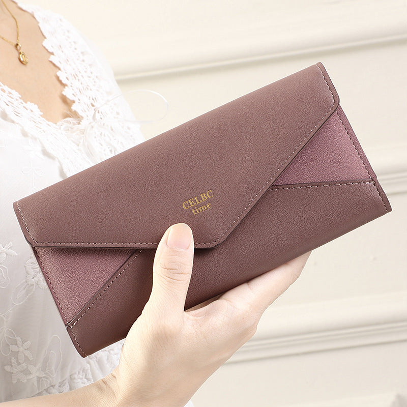 Women's Long High-grade Solid Color Zipper Source Ladies Wallets