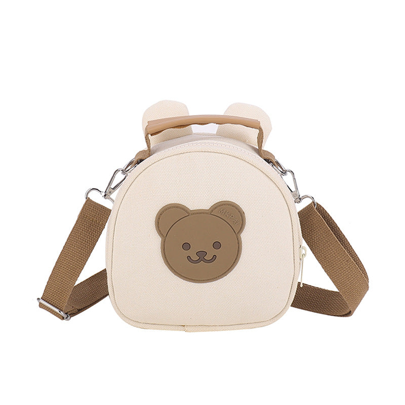 Bear Cute Animal Contrast Color Versatile Male Children's Shoulder Bags