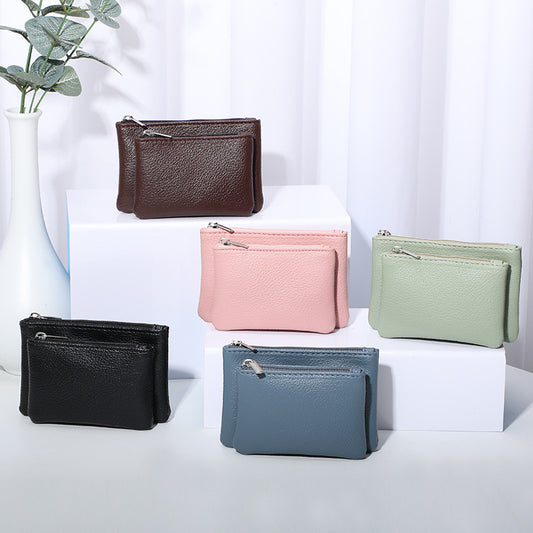 Creative Female Solid Color Detachable Buggy Coin Purses