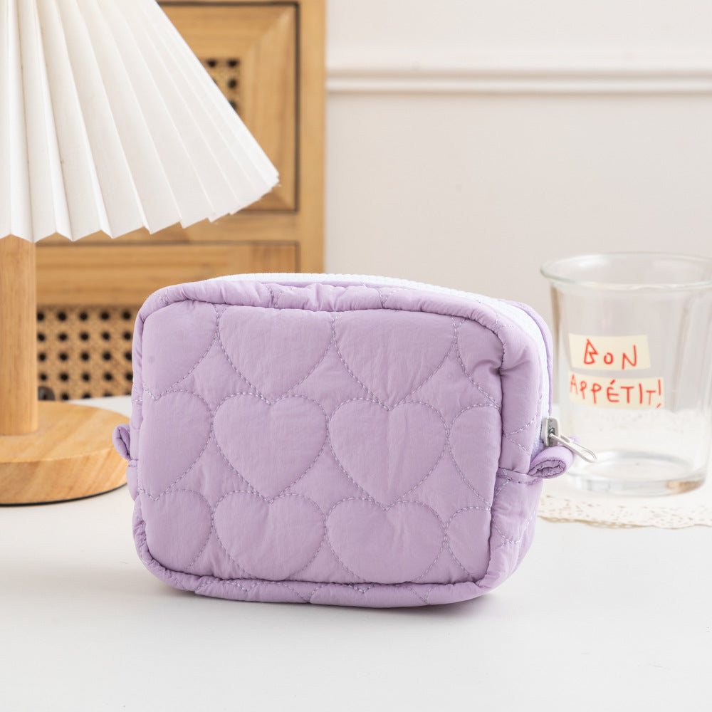 Color Series Cute Storage Portable Mini Cotton Cosmetic Bags