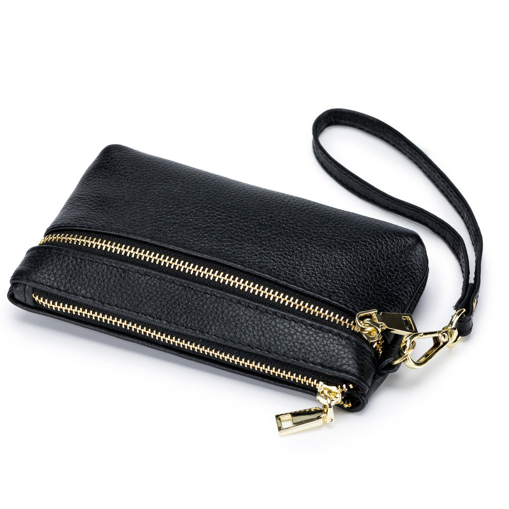 Leather Grocery Small Carrying Clutch Korean Style Coin Purses