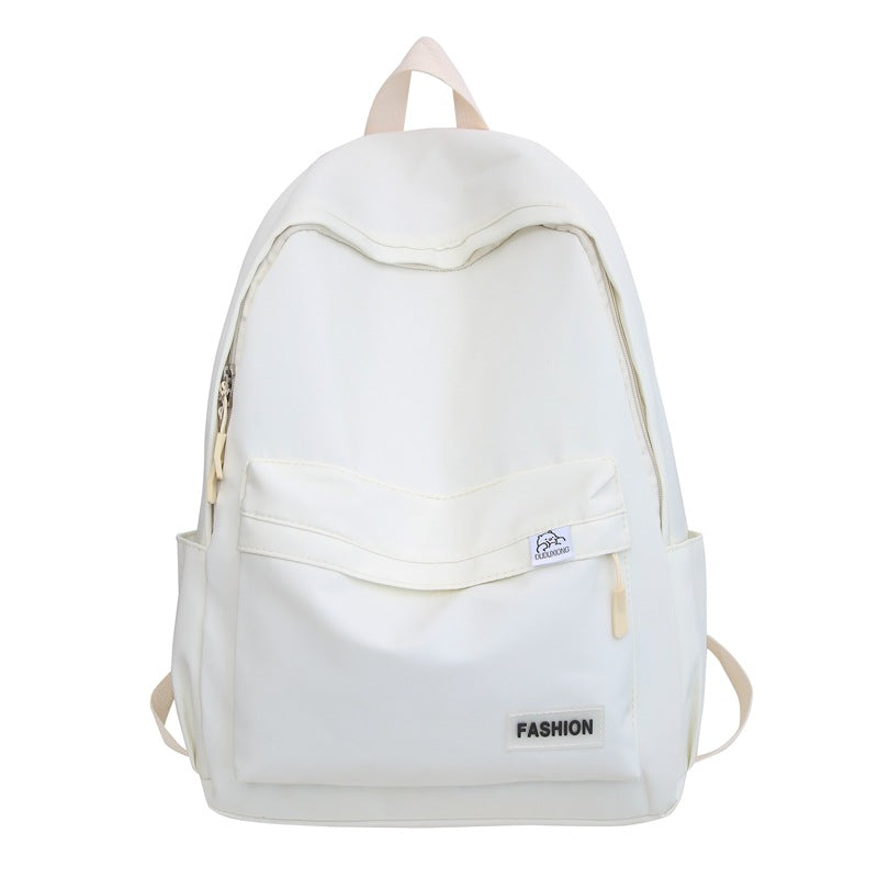 Women's & Men's Color Junior High College Simple Large Backpacks