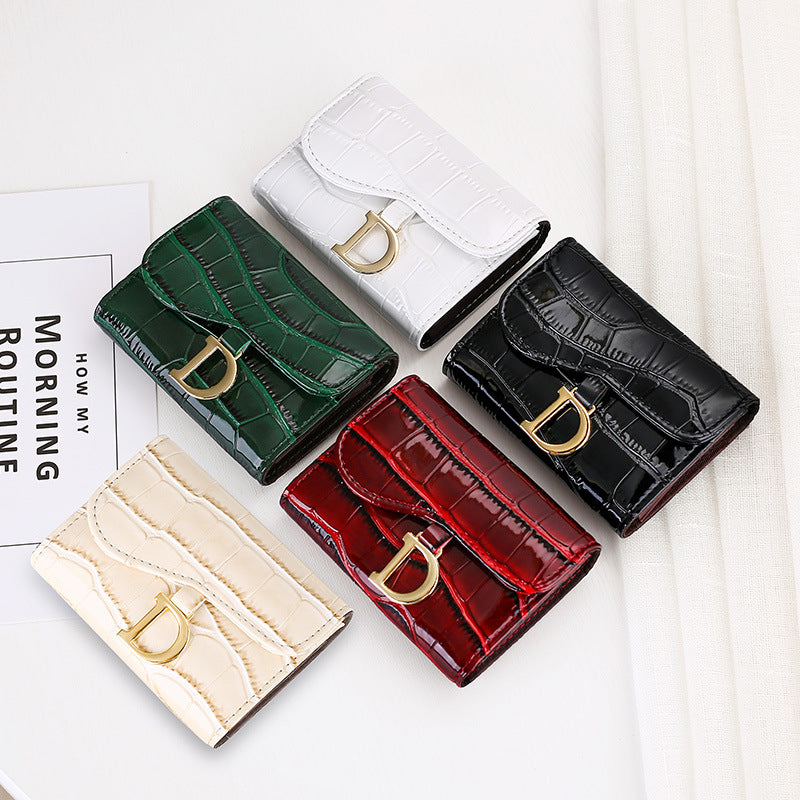 Women's Fashion Crocodile Pattern High-grade Multiple Slots Ladies Wallets