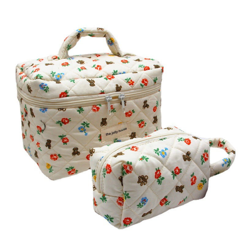 Large Capacity Cotton Storage Portable Toiletry Makeup Bags