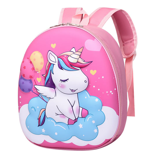 Children's Hard Shell Cartoon Cute Unicorn Eggshell Kindergarten School Bags