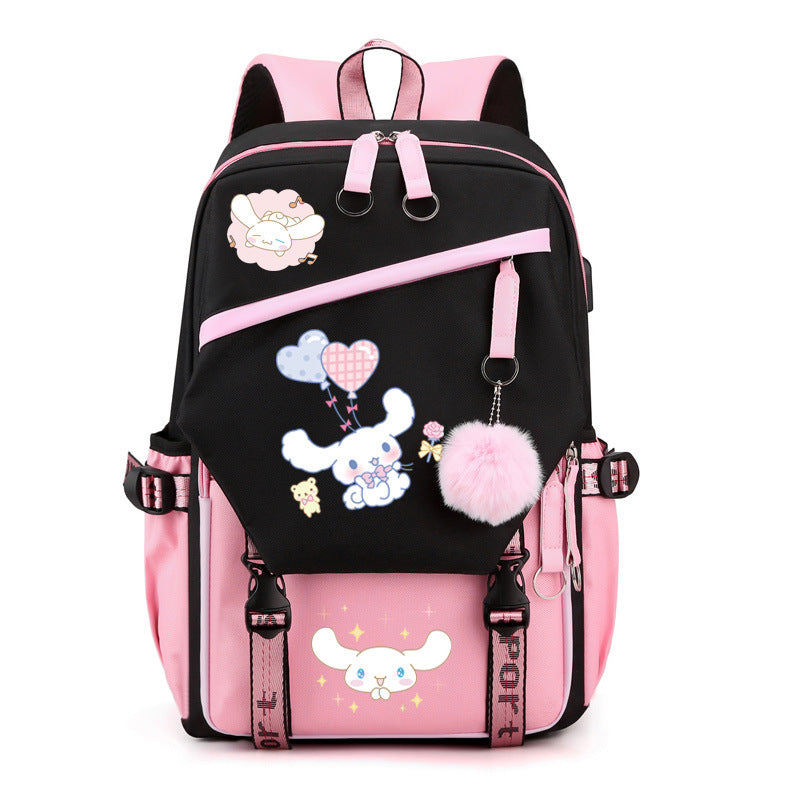 Melody Peripheral Female Cute Primary Junior High Backpacks