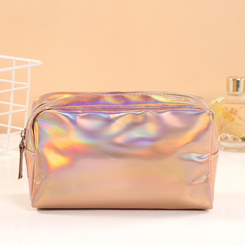 Pure Color Laser Style Portable Wash Cosmetic Bags