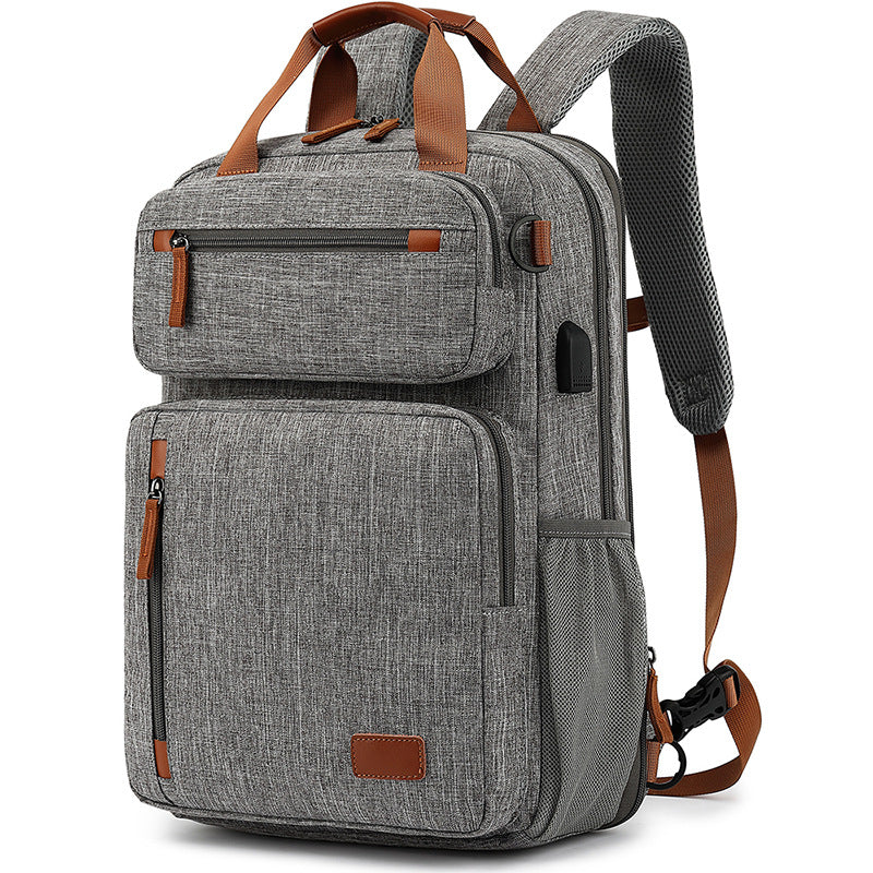 Men's Stylish Business Charging Retro Computer Backpacks