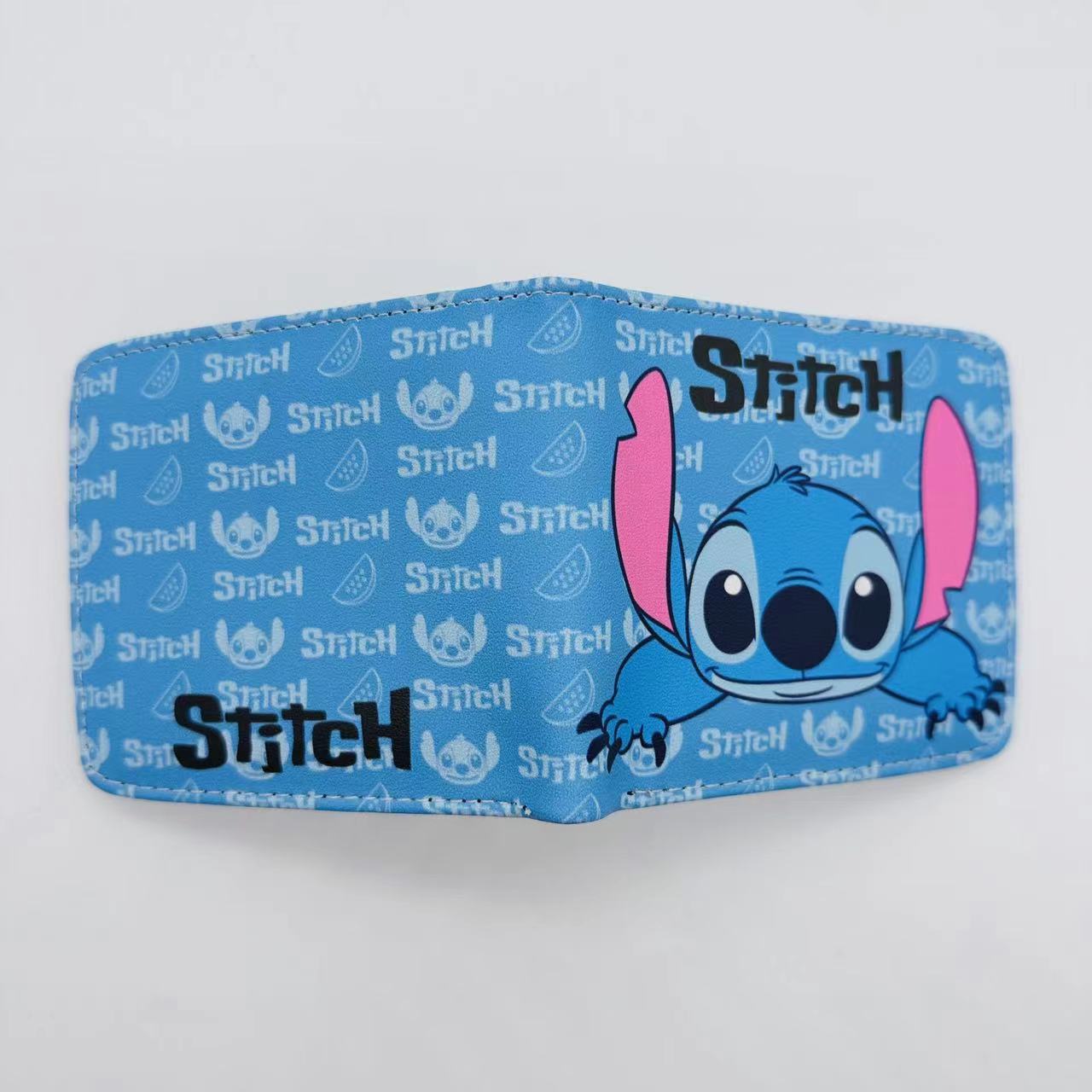 Cute Cartoon Stitch Short Blue Long Ladies Wallets