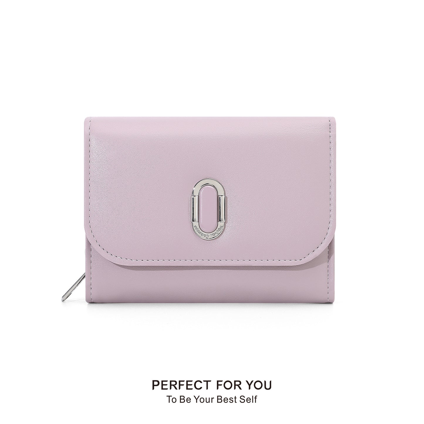 Women's Elegant Stylish Zipper Solid Color Ladies Wallets