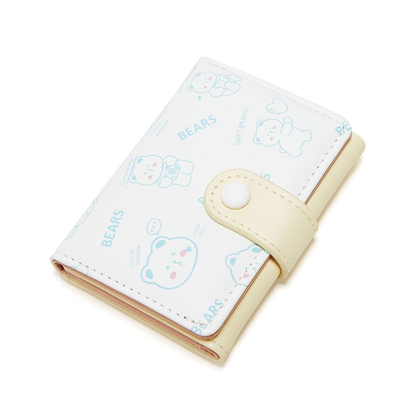 Printed Short Cartoon Zipper Clutch Cute Ladies Wallets