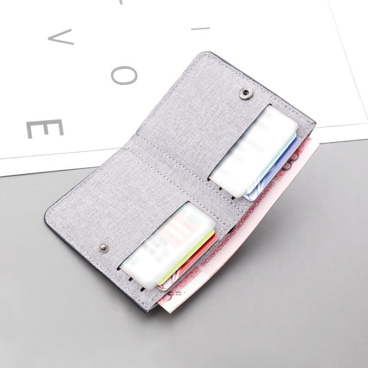 Men's Trendy Comfortable Canvas Vertical Short Men's Wallets