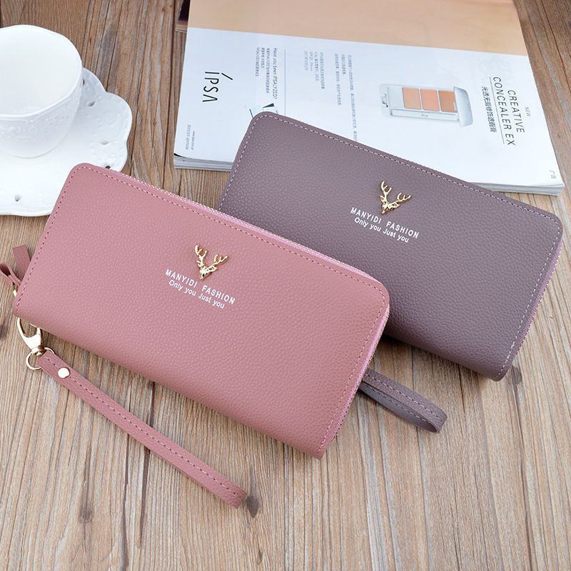 Women's Long Double Zip Large Capacity Clutch Ladies Wallets