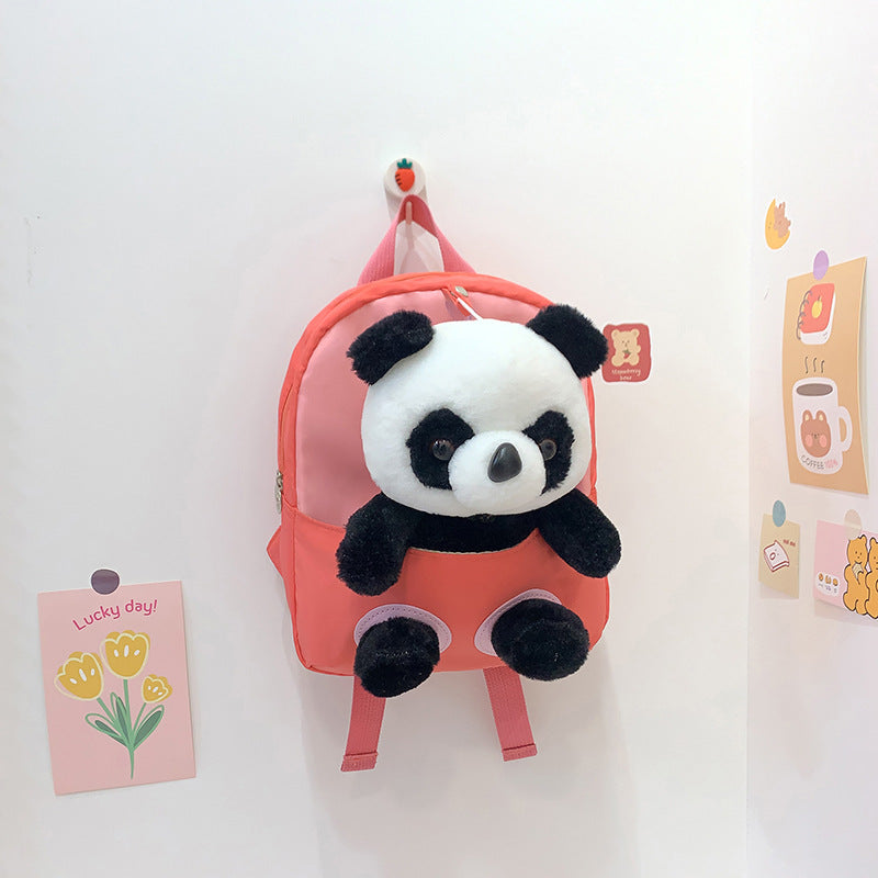 Sacs à dos légers pour enfants, poupée Panda mignonne de dessin animé