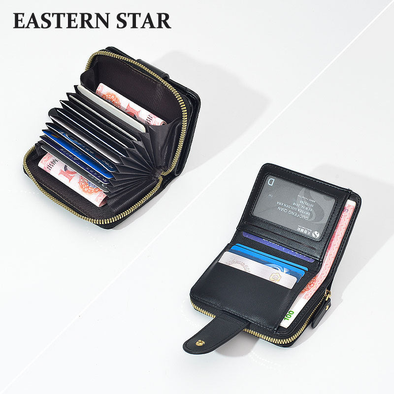 Women's Short Compact Large Capacity Multiple Slots Ladies Wallets