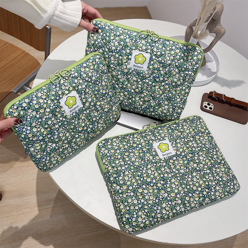 Style Plaid Floral Hand-held File Inch Tablet Bags