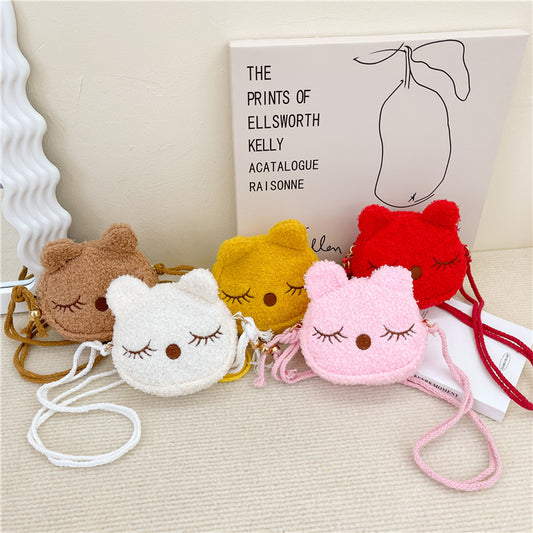 Children's Cute Kitten Clothing Accessory Western Style Children's Shoulder Bags