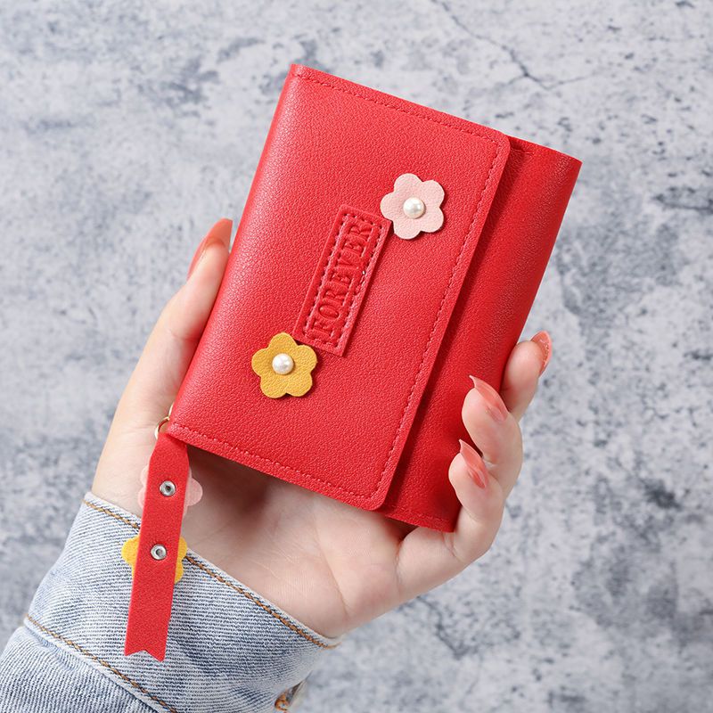 Women's Short Thin Small Heart Fashion Mini Card Holder