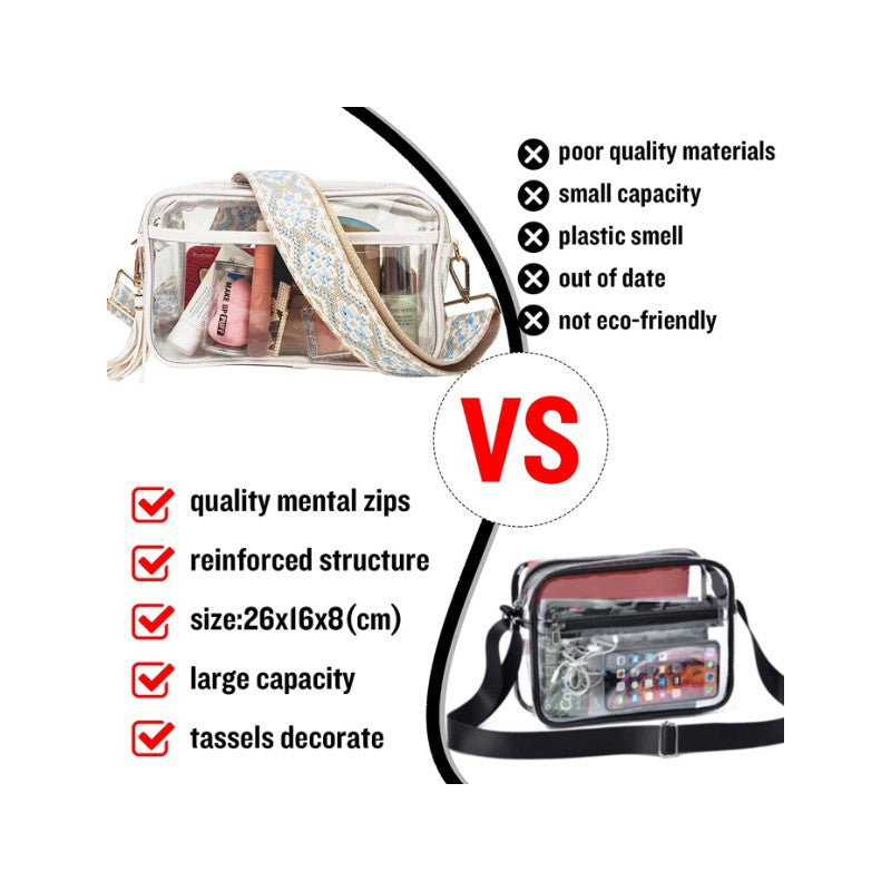 Women's Transparent Trip Storage Visual Portable Crossbody Bags