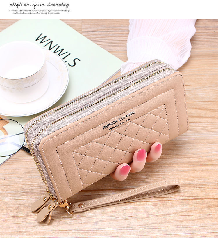 Long Clutch Korean Mobile Double Zipper Ladies Wallets