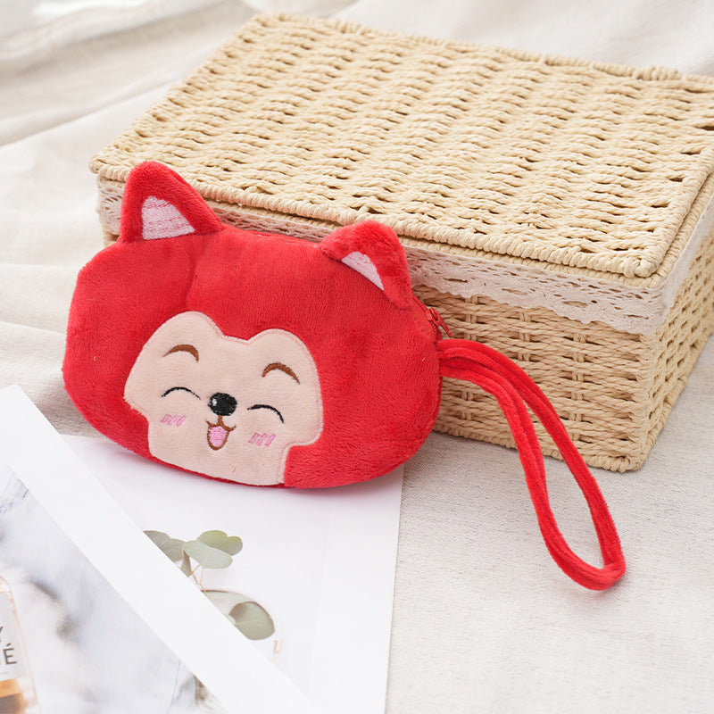 Children's With Rope Plush Storage Lesser Panda Fox Prize Coin Purses