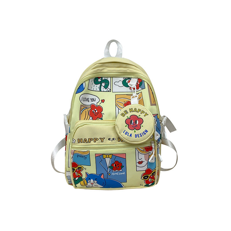 Cute Style Junior's Grade Primary Cartoon Middle School Students' Schoolbags