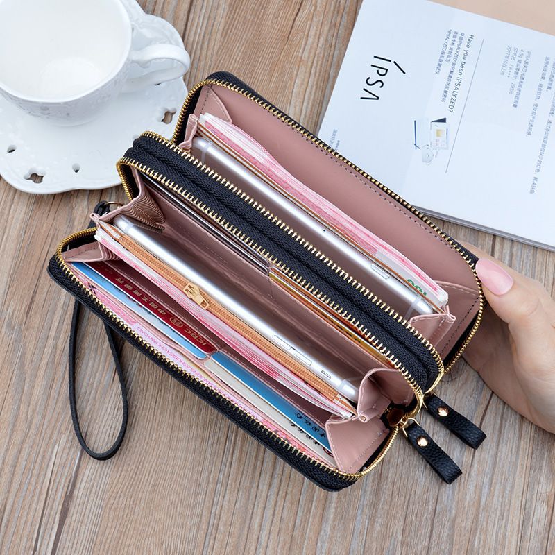 Women's Long Double Zip Large Capacity Clutch Ladies Wallets