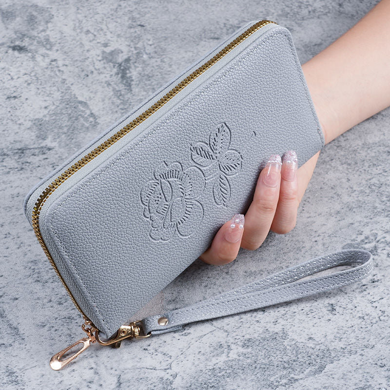 Women's Korean Style Clutch Long Zipper Large Ladies Wallets