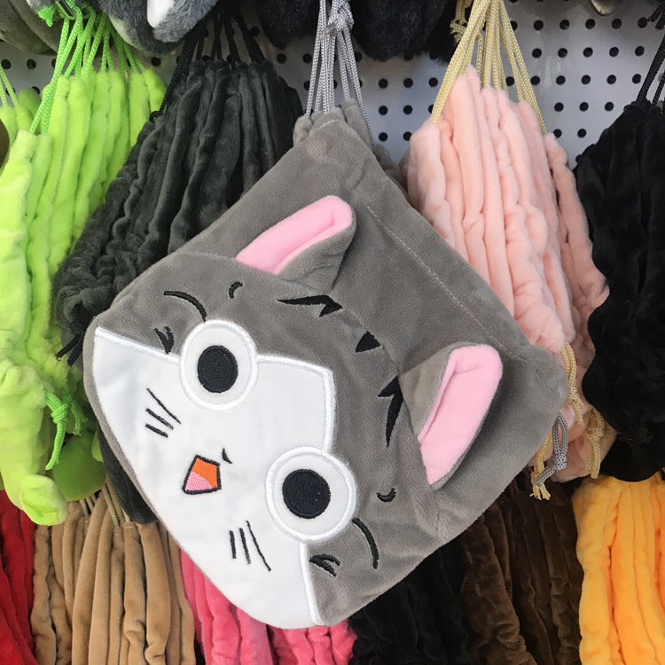 Women's & Men's & Plush Cute Drawstring Korean Mobile Phone Bags