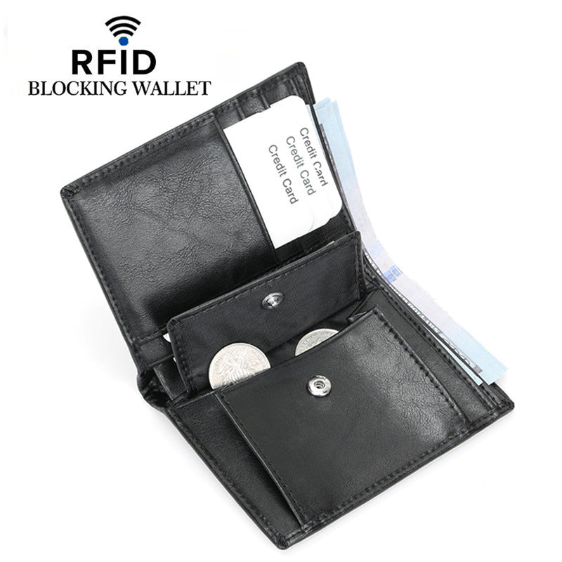 Men's Leather Vertical Multiple Slots Pocket Men's Wallets