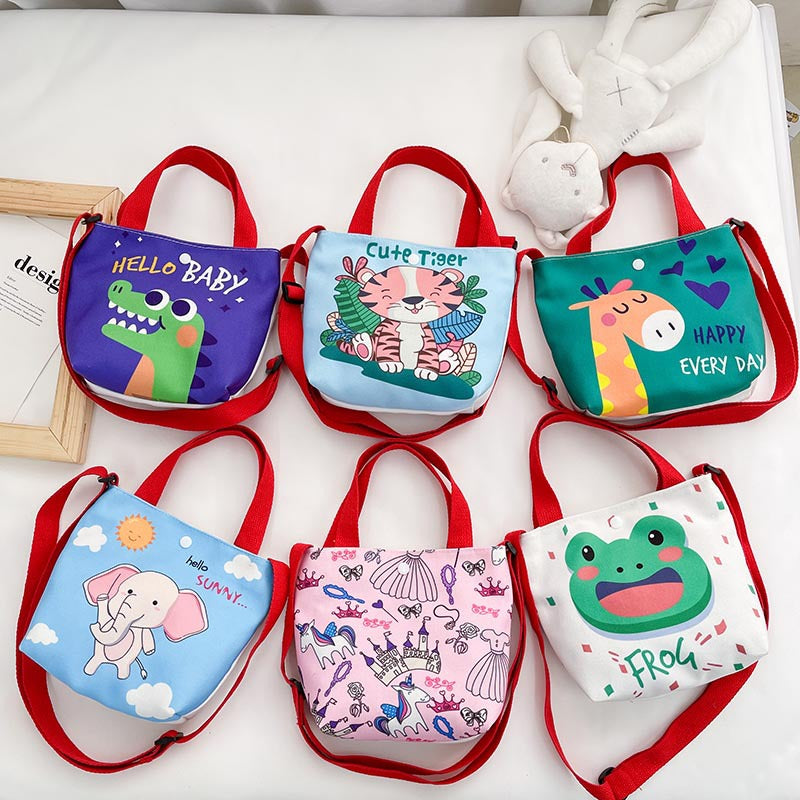 Toile pour enfants dessin animé coréen mignon imprimé garçons sacs à bandoulière pour enfants