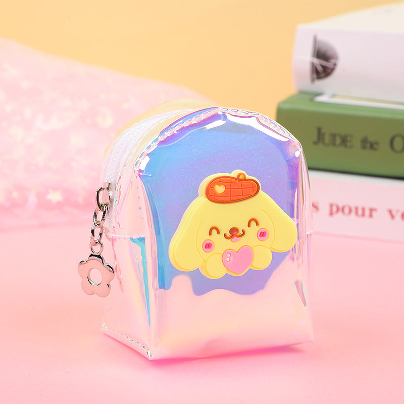 Strawberry Bear Transparent Portable Mini Cartoon Coin Purses