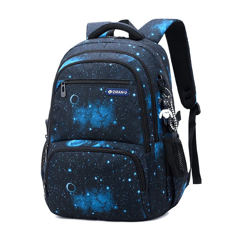 Natural Fish Fashion Boys Grade Printing Backpacks