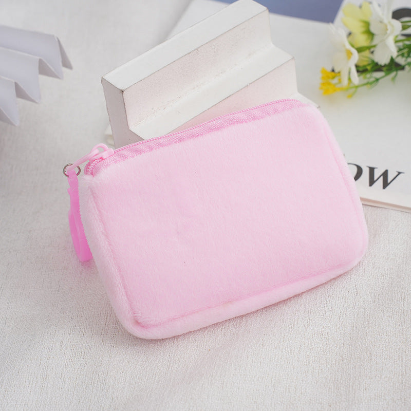 Solid Color Plush Storage Candy Small Cute Children's Coin Purse