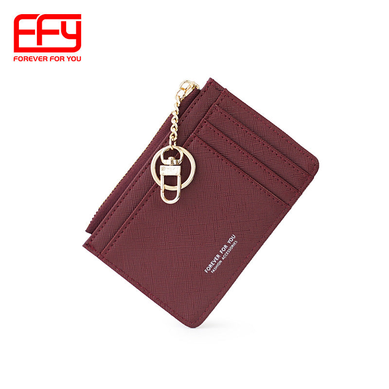 Women's Portable Simple Cross Pattern Change Short Cute Ladies Wallets