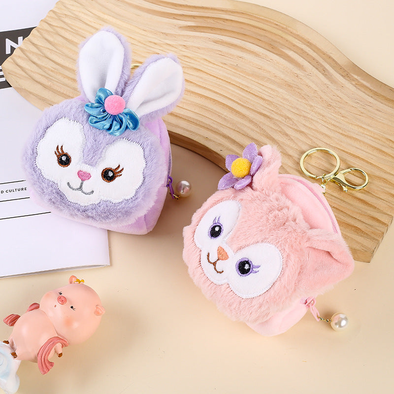 Three-dimensional Cartoon Doll Plush Chain Car Purses