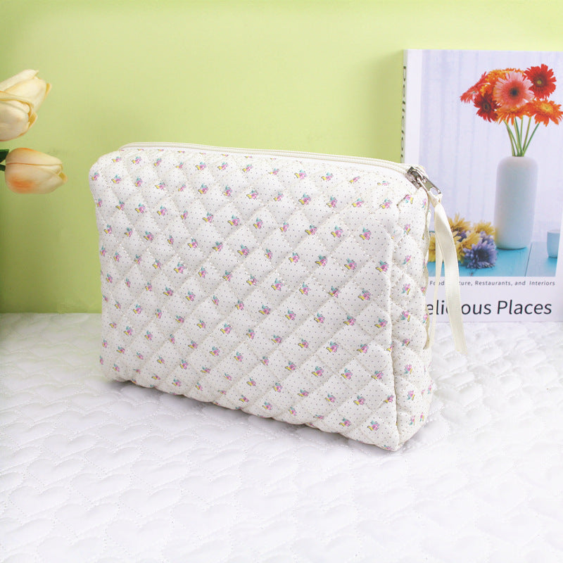 Cute Style Large Capacity Printed Quilted Cosmetic Bags