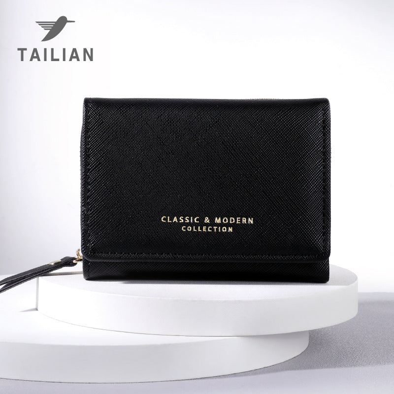 Popular Attractive Three Cute Folding Crossed Ladies Wallets