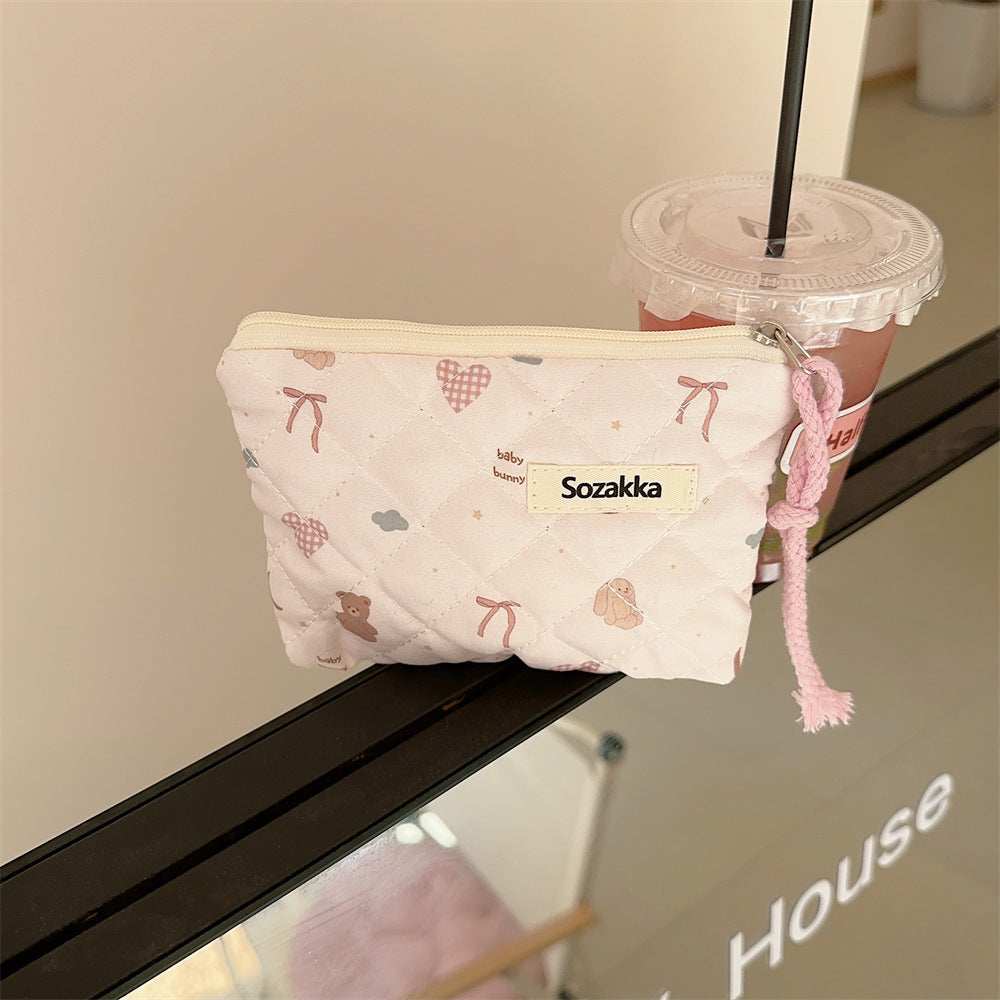 Innovative Fresh Floral Quilted Cute Storage Cosmetic Bags