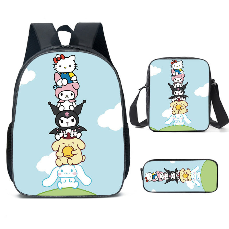 Children's Unique Cartoon Clow Three-piece Set Elementary School Students' Schoolbags