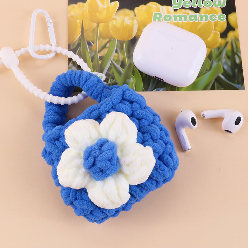 Knitted Earphone Sleeves Apple Protective Female Coin Purses