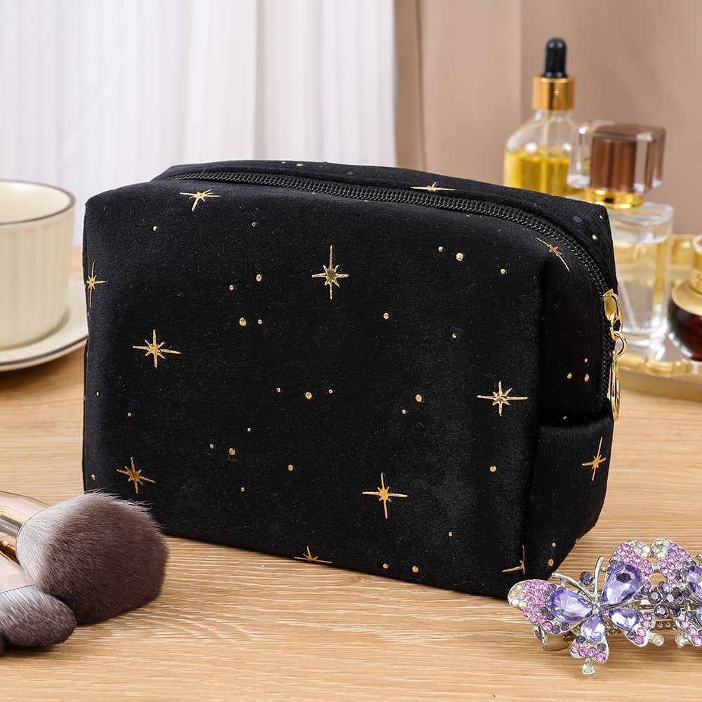 Bronzing Octagonal Storage Zipper Wash Portable Cosmetic Bags