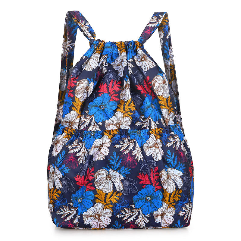 Women's Storage Large Capacity Drawstring Printed Closed Bags