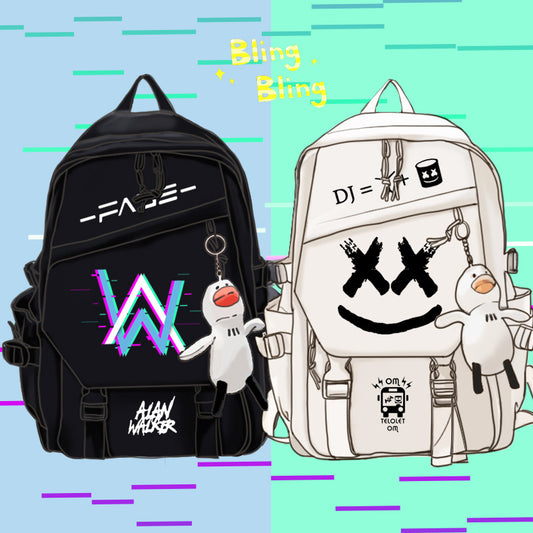 Men's Alan Walker Cotton Candy Large Capacity Backpacks