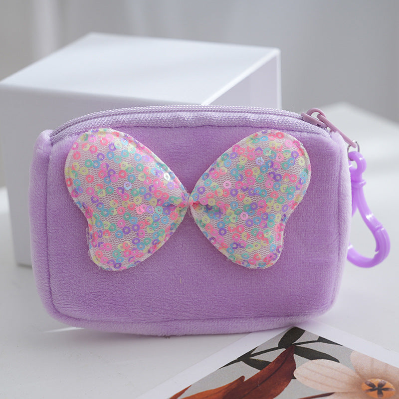 Bank Fashionable Sequins Bow Creative Cartoon Card Holder