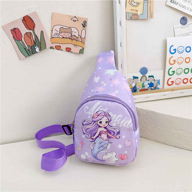 Tissu pour enfants petite princesse mode dessin animé allant sacs de taille pour enfants