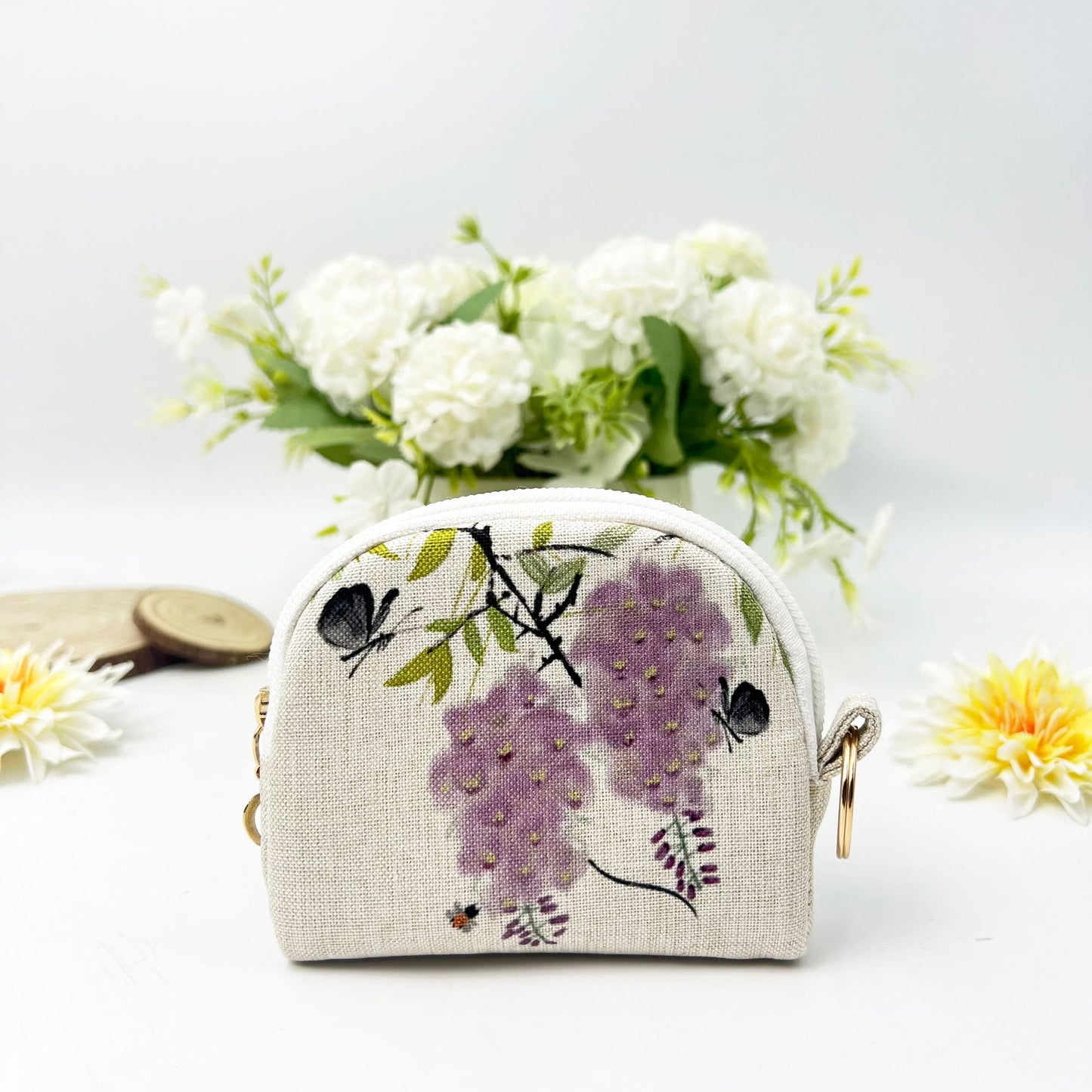 Hot Stamping Zipper Shell Portable Storage Small Coin Purses