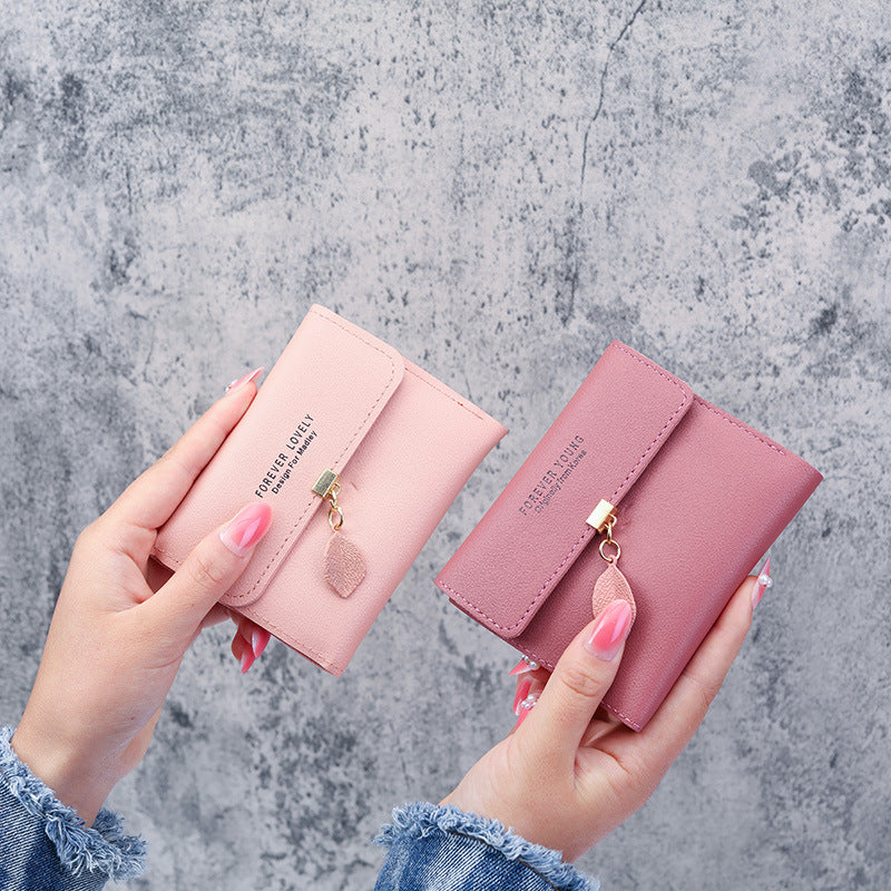 Portefeuilles courts de poche simples de style coréen pour femmes