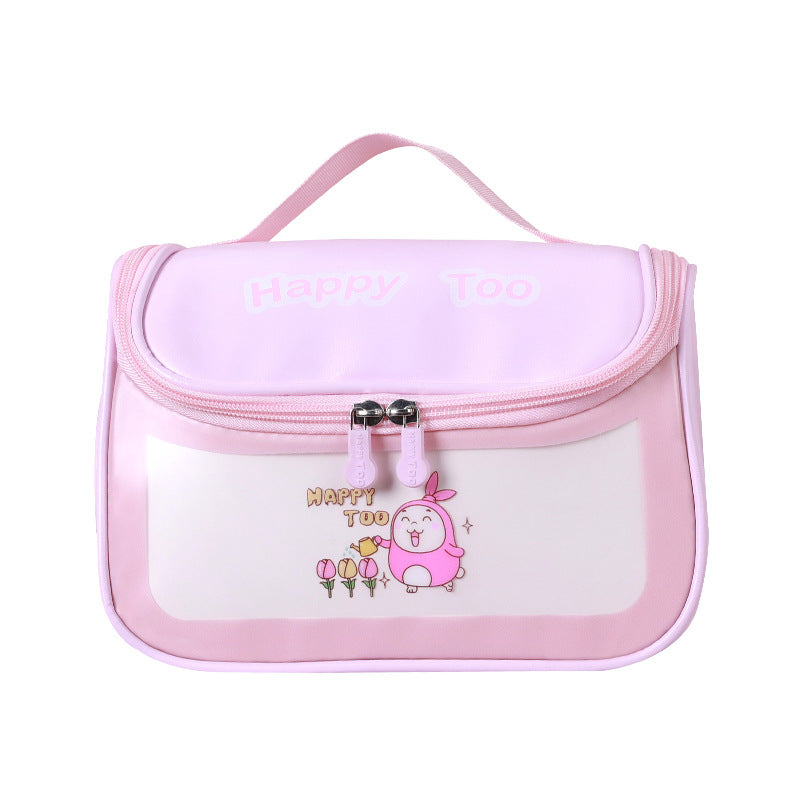 Large Capacity Wash Transparent Cartoon Waterproof Cosmetic Bags